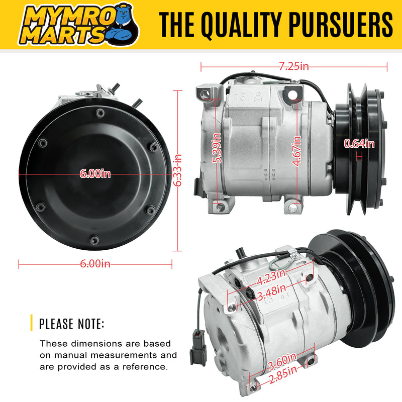 Afbeelding laden in Galerijviewer, Air Conditioning Compressor 4436025 for John Deere Excavator 450CLC 600CLC 800C 450DLC 650DLC 850DLC from MyMROmarts