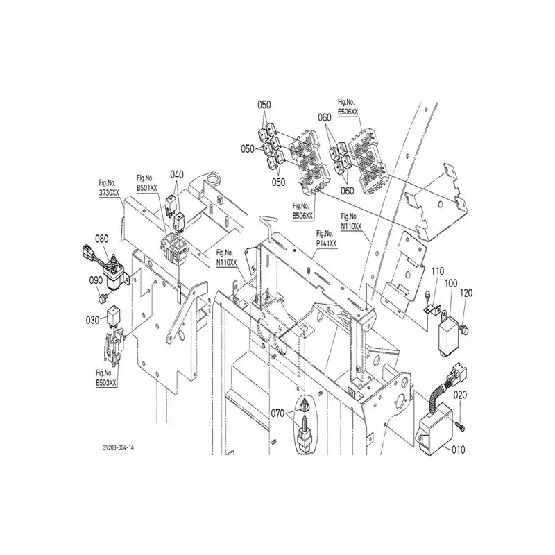 Laden Sie das Bild in Galerie -Viewer, 12V 80A Relay 3C081-75222 for Kubota B2650 B3350 L47 M5140F M5140FC M5140HD M5140HDC M5640SU - Electrical Parts > Electronic Control System > Relays from MyMROmarts