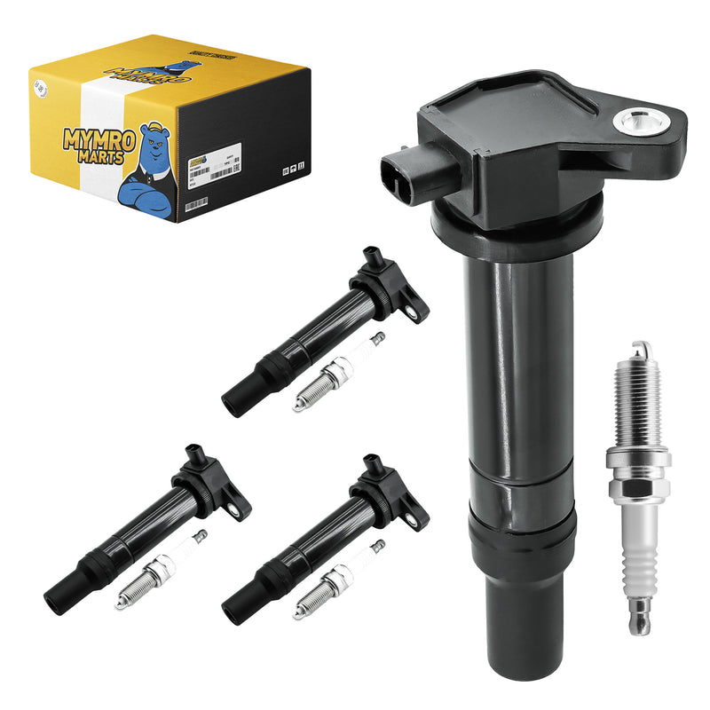 Indlæs billede i Gallery Viewer, Set of 4 Ignition Coil Packs UF499 C1543 and Spark Plugs Fits for 2006 2007 2008 2009 2010 2011 Kia Rio Rio5 Rondo Hyundai Accent 1.6 L4 - Electrical Parts > Other Electrical Parts > Solenoid Valve Coil from MyMROmarts