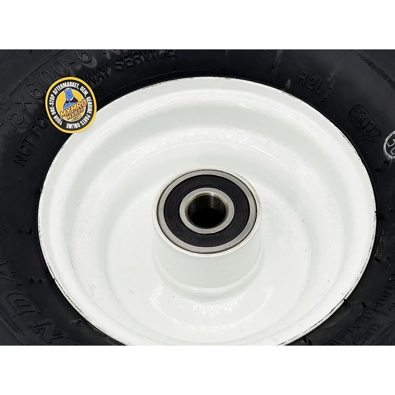 Laden Sie das Bild in Galerie -Viewer, 1PCS 15x6.00-6 Lawn Mower Tires,15x6-6 Front Tire Assembly Replacement for Craftsman/John Deere/Cub Cadet Riding Mowers,4 Ply Tubeless,570lbs Capacity,3" Offset Hub,3/4" Bushing - Body Parts > Cab External parts from MyMROmarts