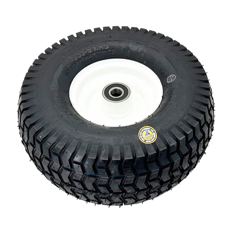 Laden Sie das Bild in Galerie -Viewer, 1PCS 15x6.00-6 Lawn Mower Tires,15x6-6 Front Tire Assembly Replacement for Craftsman/John Deere/Cub Cadet Riding Mowers,4 Ply Tubeless,570lbs Capacity,3" Offset Hub,3/4" Bushing - Body Parts > Cab External parts from MyMROmarts