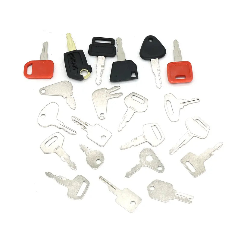 Afbeelding laden in Galerijviewer, 21 Pcs Ignition Key for CASE Caterpillar CAT Komatsu John Deere Heavy Equipment - Body Parts > Cab External parts > Cab Key from MyMROmarts