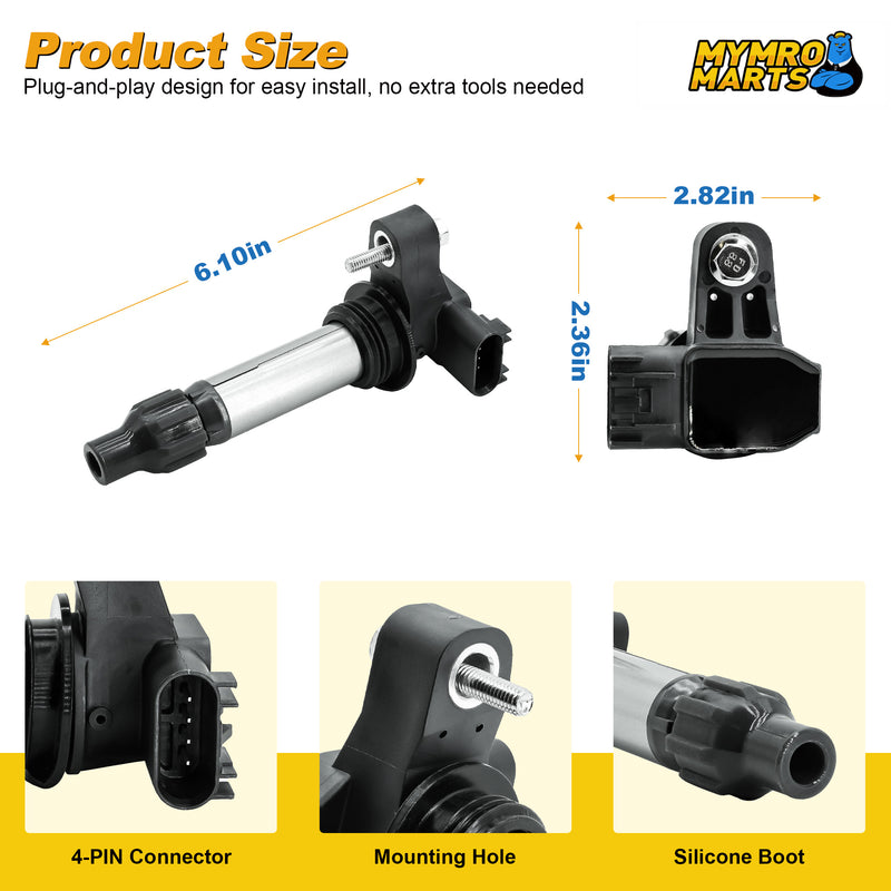 Load image into Gallery viewer, Set of 6 Ignition Coil Pack UF569 C1555 D515C GN10494 For Buick Allure Cadillac ATS CTS XTS Chevy Impala GMC Acadia Pontiac G6 Saab 9-4X Saturn Outlook - Electrical Parts > Other Electrical Parts > Solenoid Valve Coil from MyMROmarts