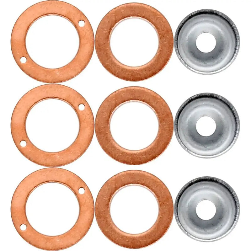 Afbeelding laden in Galerijviewer, 3 Cylinder Injector Seal Kit with Heat Shield 19077-53650 for Kubota Engine D662 D722 - Hydraulic Parts > Hydraulic Seal Kits from MyMROmarts