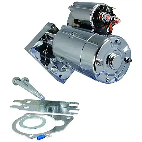Load image into Gallery viewer, New Chrome Starter Replacement For Chevy 305 327 350 383 454 Mini Super Torque Series 3 HP 153 or 168 Tooth Flywheels Upgraded Delco 10MT to HT Hitachi OSGR design SHI0032C, SUM-829105C, SUM829105C - Electrical Parts > Starter Motor from MyMROmarts