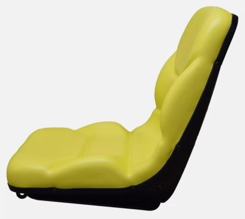 Cargue la imagen en el visor de la galería, Tractor Seat with Flip-Up Bracket Compatible with John Deere Compact Tractor Models: 1070, 3005, 4005, 670, 770, 790, 870, 970, 990; Replaces JD part numbers M805158 & M803465; Yellow; 108000YE+901002 from MyMROmarts