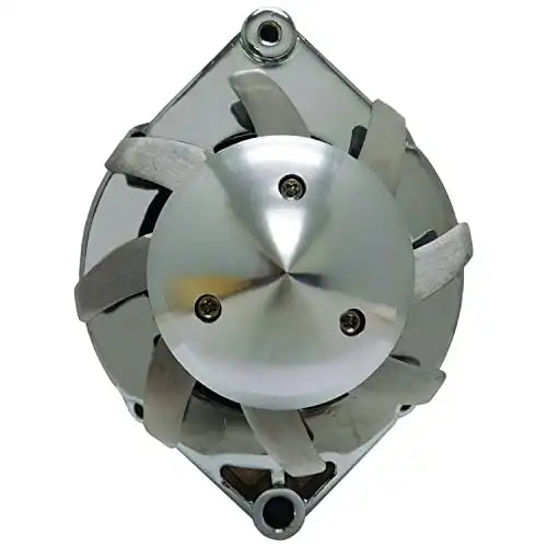 Load image into Gallery viewer, New Alternator Chrome Plated Replacement For High Output 110A W/Billet Custom 6 Groove Pulley Self Exciting (Low Cut In) 1105360, 1876680, 1976063, 1979863, 1979865 - Electrical Parts > Alternator from MyMROmarts