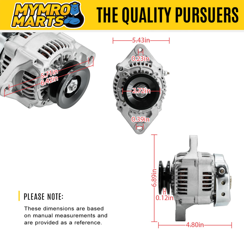 Load image into Gallery viewer, New 12V 55A Alternator 119626-77210 11962677210 For John Deere 2020 2030 with Yanmar Engines from MyMROmarts