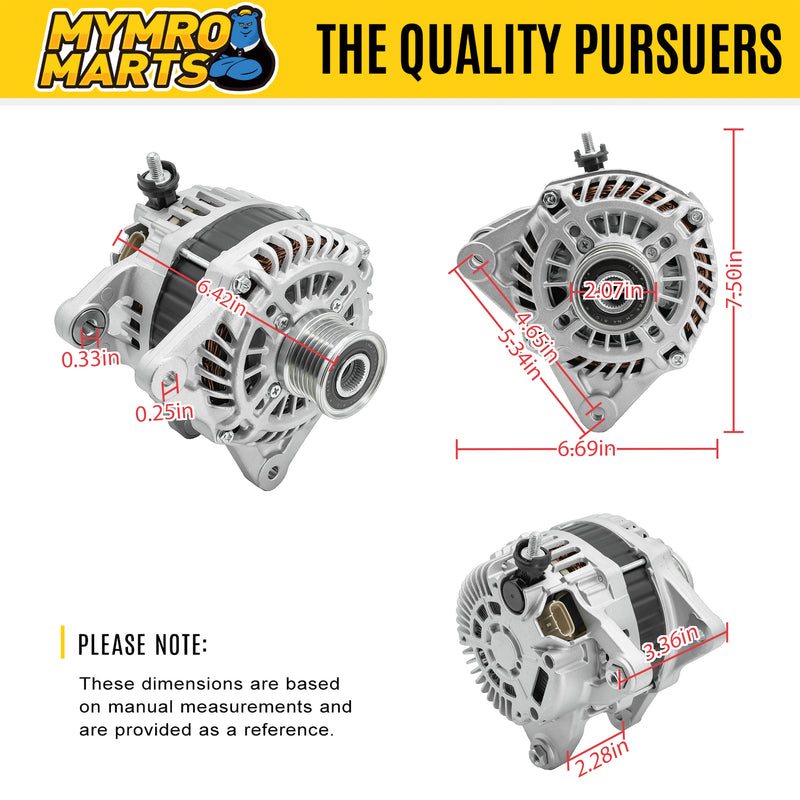 Laden Sie das Bild in Galerie -Viewer, PG-11657 Alternator 12V 110A for Nissan Altima 2.5L L4, 2013-2018 Replace 23100-3TA1B, 23100-3TA1A, A2TJ1881, A2TJ1891, 11657, 11657N from MyMROmarts