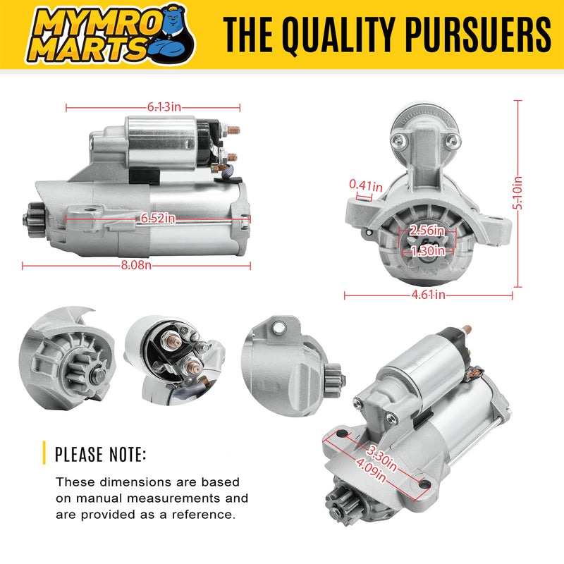 Load image into Gallery viewer, New Starter Replacement For 2007-2017 Lincoln Replacement Ford Mercury 3.5L 3.7L V6 2.0L L4 8G1T-11000-AB, 8G1Z-11002-B, 8G1Z-11V002-BRM1, 8G1T-11000-AA, 8G1Z-11002-A, SFD0121, 41014078 - Electrical Parts > Starter Motor from MyMROmarts