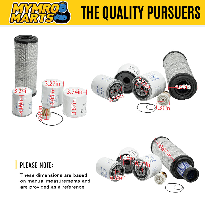 Load image into Gallery viewer, Filter Kit HH164-32430 6A320-59930 TA040-93230 TA040-93220 HH3A0-82623 HHK70-14070 for Kubota Tractor L2800 L3200 L3400 L3700SU L3800 (HST) L2501 H HST - Engine Maintenance Parts > Filter Kits from MyMROmarts