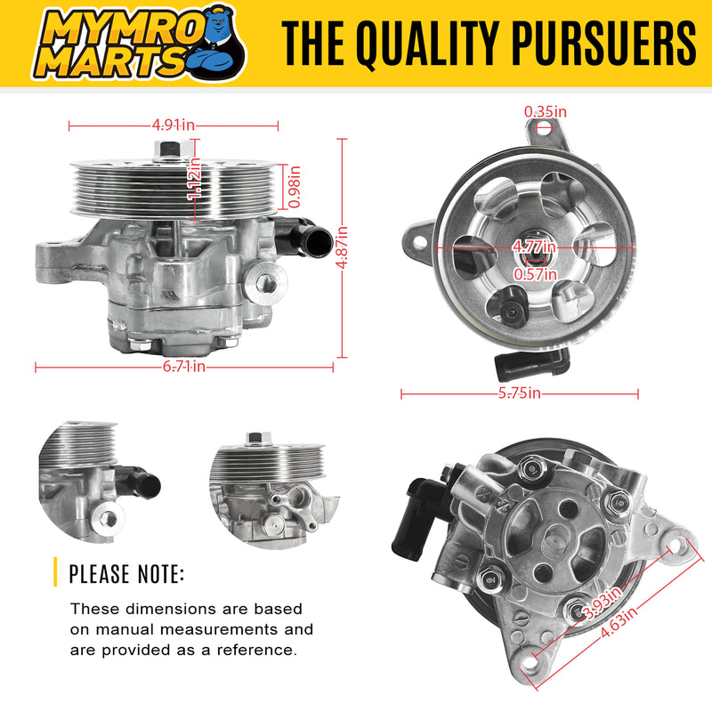 Load image into Gallery viewer, Power Steering Pump with Pulley 21-5341 56110-RAA-A01 990-0656 56100-RAA-A01RM 56110-PND-003 96-5341 Compatible with Honda Accord EX/LX L4 2.4L 2003-2007 from MyMROmarts