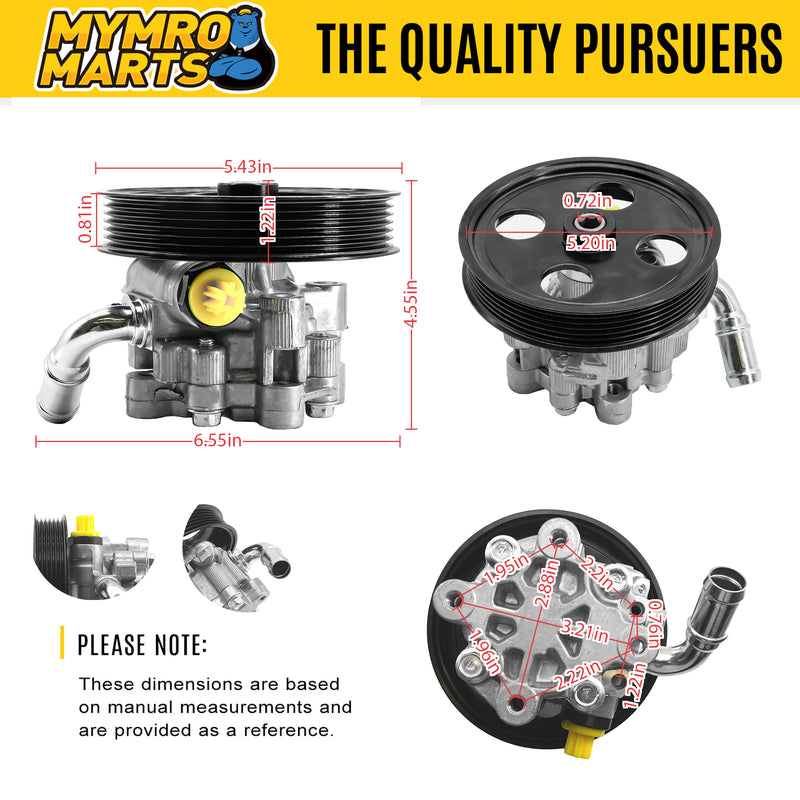 Load image into Gallery viewer, Power Steering Pump 21-5223 for Chrysler Minivan 2001-2007 Town & Country 3.3L 3.8L, 2001-2003 Voyager 3.3L, 2001-2002 Grand Voyager 3.8L - Hydraulic Parts > Gear Pump from MyMROmarts