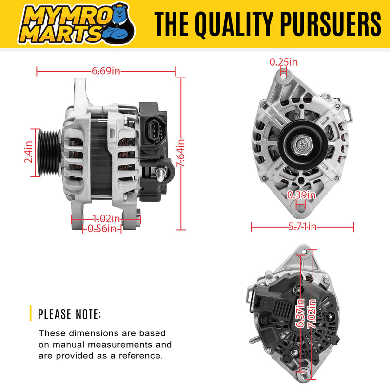 Load image into Gallery viewer, Alternator 37300-2B510 37300-2B300 37300-2B500 for Hyundai Kia 2012-2017 Accent Veloster 2012-2013 For Kia Rio L4 1.6L 1.6, Relpace 2607372 2608483 2616741 13209N from MyMROmarts