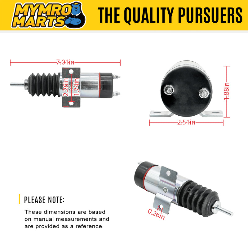 Load image into Gallery viewer, 2 Terminals 12V Dual Coil Pull Solenoid D610-B1V12 D610B1V12 for Kubota D905 Engine from MyMROmarts