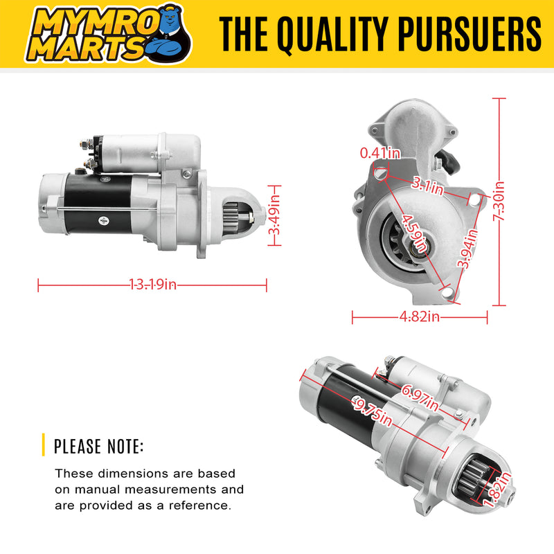 Load image into Gallery viewer, Starter Motor 1107588 1108692 1998339 1113598 for Bobcat 643 Loader Delco Remy 28MT 12V 12 Teeth from MyMROmarts