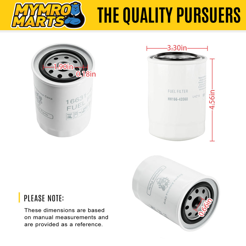 Load image into Gallery viewer, Fuel Filter HH166-43560 for Kubota M5-111 M8200 M8540DT M9540DT M9960HD SVL65-2 SVL75 SVL75-2 V2403 from MyMROmarts
