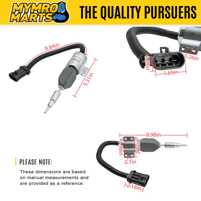 Carica immagine in Galleria Viewer, 12V Fuel Shut off Solenoid F1HZ9N392A F1HZ-9N392-A SA-3850-12 1751ES-12E6UC4B1S5 E9HN-9N392AB for New Holland Bale Wagon 1085 1078 1079 from MyMROmarts