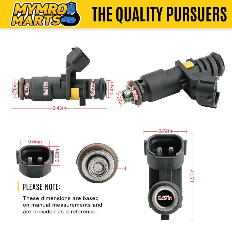 Indlæs billede i Gallery Viewer, 4PCS Fuel Injector 06A906031CP Compatible with VW Volkswagen 2011-2018 Jetta with Engine 2.0L L4 from MyMROmarts