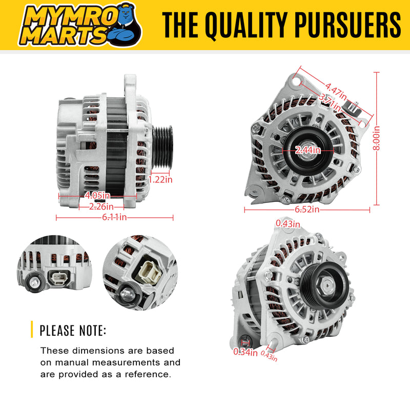 Cargue la imagen en el visor de la galería, Alternator 11273 A3TJ1291 A3TJ1291ZC A003TJ1291 for Fusion 2010 2011 2012 V6 3.5L for Edge 2007-2014 All Engine - Electrical Parts > Alternator from MyMROmarts