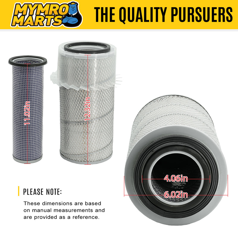 Load image into Gallery viewer, Air Filter Set 6681474 6681475 for Bobcat 963 963G A300 S220 S250 S300 S330 T250 T300 T320 Kubota V3300 V3800 from MyMROmarts