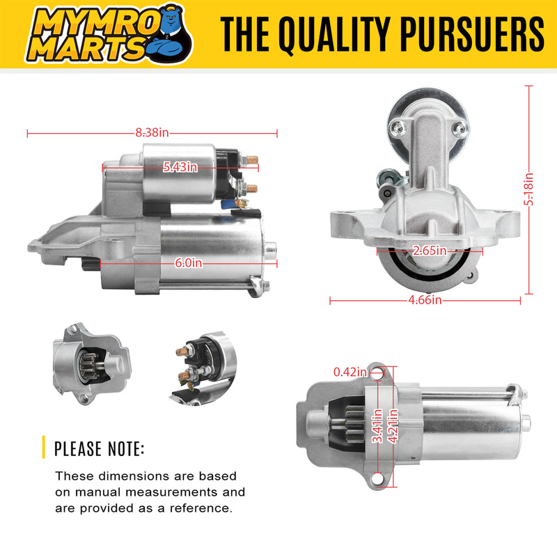 Load image into Gallery viewer, New Starter Replacement For Ford Focus & Escape, Mercury Mariner, Mazda Tribute 2.0L 2.3L 2.5L 6S4T-11000-AA, 6S4Z-11002-AA, 6S4Z-11V002-AARM, 8S4T-11000-AA, SFD0120, 41014076 - Electrical Parts > Starter Motor from MyMROmarts