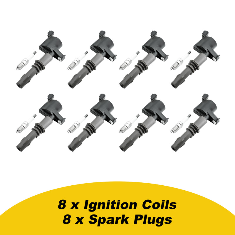 Cargue la imagen en el visor de la galería, Set of 8 Ignition Coil Pack DG521 3Z12029A Platinum Spark Plug SP509 For Ford Mustang Expedition Explorer F150 Super Duty F250 F350 F450 F550 F650 F750 F53 F59 4.6L 5.4L 6.8L 8L - Electrical Parts > Other Electrical Parts > Solenoid Valve Coil from MyMROmarts
