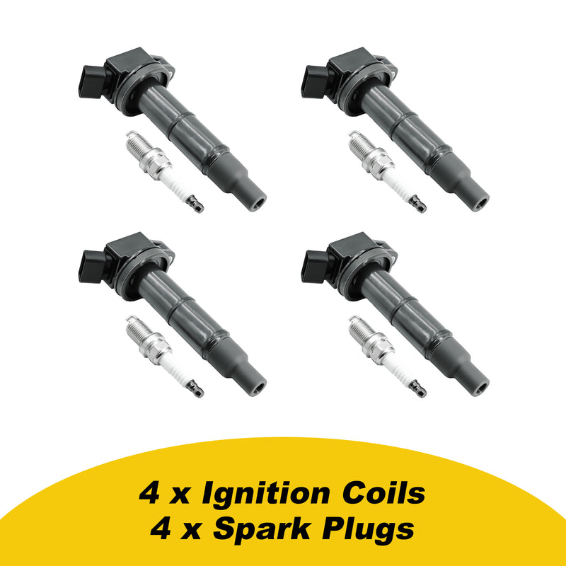 Cargue la imagen en el visor de la galería, 4PCS Ignition Coil Packs UF333 & 4PCS Double Iridium Spark Plug 7092 Compatible with Toyota Camry Corolla Highlander Matrix RAV4 Solara with L4 2.4L Engine - Electrical Parts > Other Electrical Parts > Solenoid Valve Coil from MyMROmarts