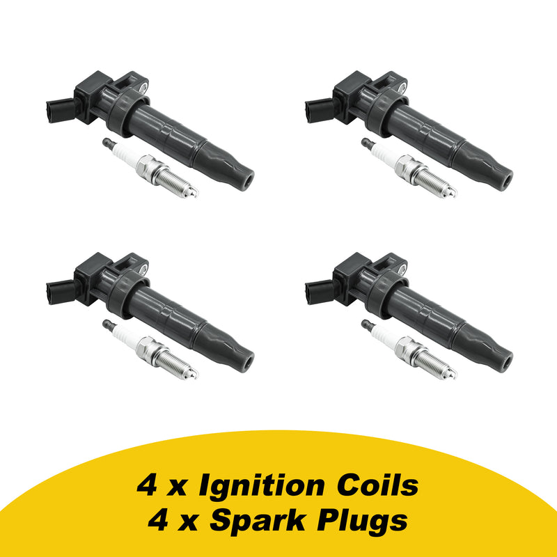 Load image into Gallery viewer, Ignition Coil UF611 27300-3F100 C1667 & XP6203 Double Iridium Spark Plug for HYUNDAI Sonata Santa Fe Tucson Genesis Coupe - Electrical Parts > Other Electrical Parts > Solenoid Valve Coil from MyMROmarts