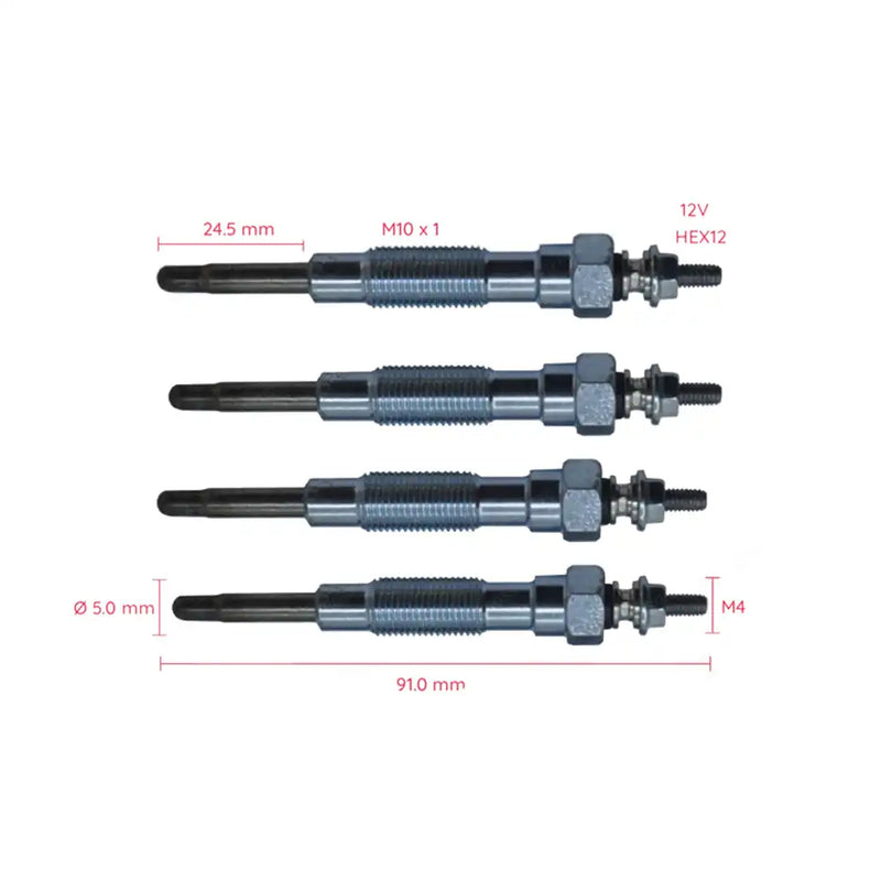 Load image into Gallery viewer, 4 Pcs Glow Plug MD050212 for Mitsubishi Triton Pajero L200 L300 4D55 4D56 12V from MyMROmarts