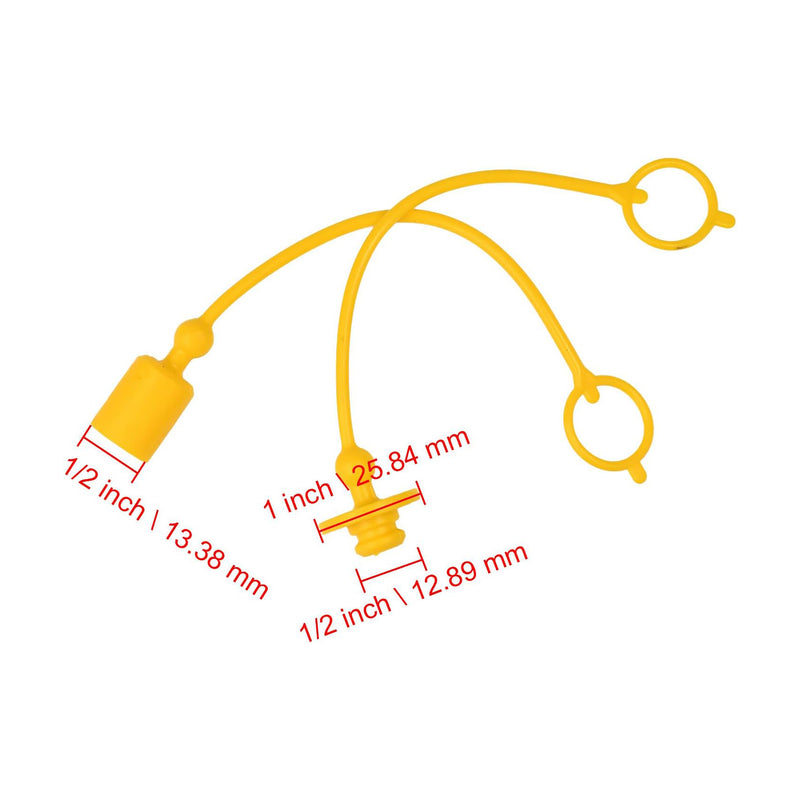 Load image into Gallery viewer, 8Pack Hydraulic Quick Coupler Dust Cap & Plug Set For John Deere 1/4 Replaces Dust Cap M132021 M132022 M132024 M70728 W53375 W53376 W53373 W53374 Plug M132034 M132031 W53382 W53383 W53385 W53387 from MyMROmarts