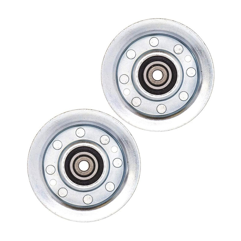 Afbeelding laden in Galerijviewer, 2 Pack 8TEN Flat Idler Pulley AM146880 for John Deere X300 X304 X310 X320 X350 LTR155 LTR166 Sabre from MyMROmarts