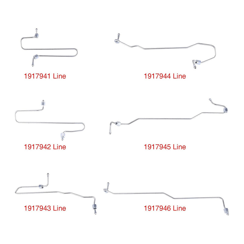 Lataa kuva gallerian katseluohjelmaan 6PCS Fuel Injection Line Kit with Clamps 1917941 1917942 1917943 1917944 1917945 1917946 For CAT Caterpillar 3406 3406B 3406C Engine from MyMROmarts