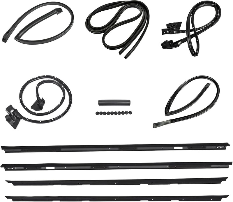 Load image into Gallery viewer, 9Pcs Rail Window Seal Weatherstripping Kit Replacement for Chevy Monte Carlo 1983-1988 128555 from MyMROmarts