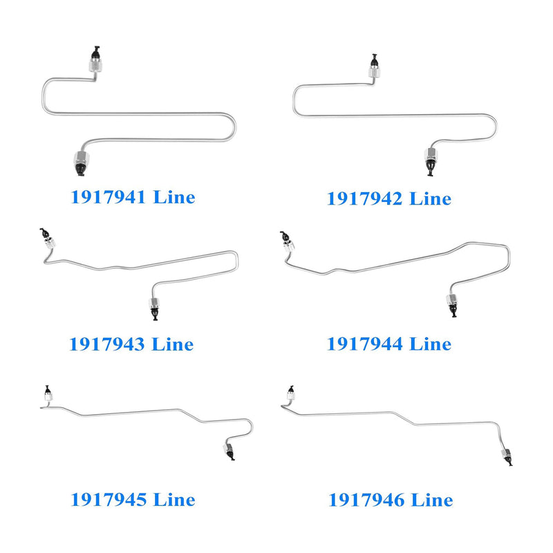Load image into Gallery viewer, 6Pcs Fuel Injection Line Kit with Clamps 1917941 1917942 1917943 1917944 1917945 1917946 For Caterpillar CAT 3406 3406B 3406C engine from MyMROmarts