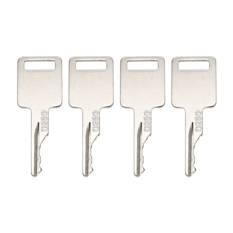 Load image into Gallery viewer, 4 PCS Ignition Keys D250 6693241 6709527 A77313 307852A1 for Bobcat Skid Steer Loader S130 S175 S220 S300 S450 S550 A220 T140 T10 T250 T300 T590 T650 730 742 763 843 864 963 310 - Body Parts > Cab External parts > Cab Key from MyMROmarts