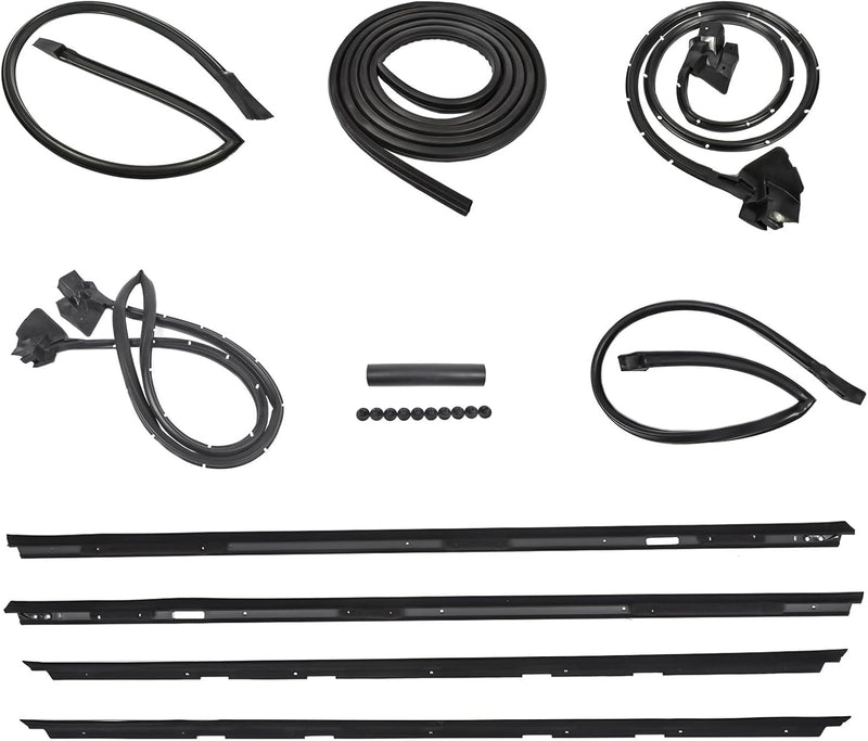 Load image into Gallery viewer, 9Pcs Rail Window Seal Weatherstripping Kit Replacement for Chevy Monte Carlo 1983-1988 128555 from MyMROmarts
