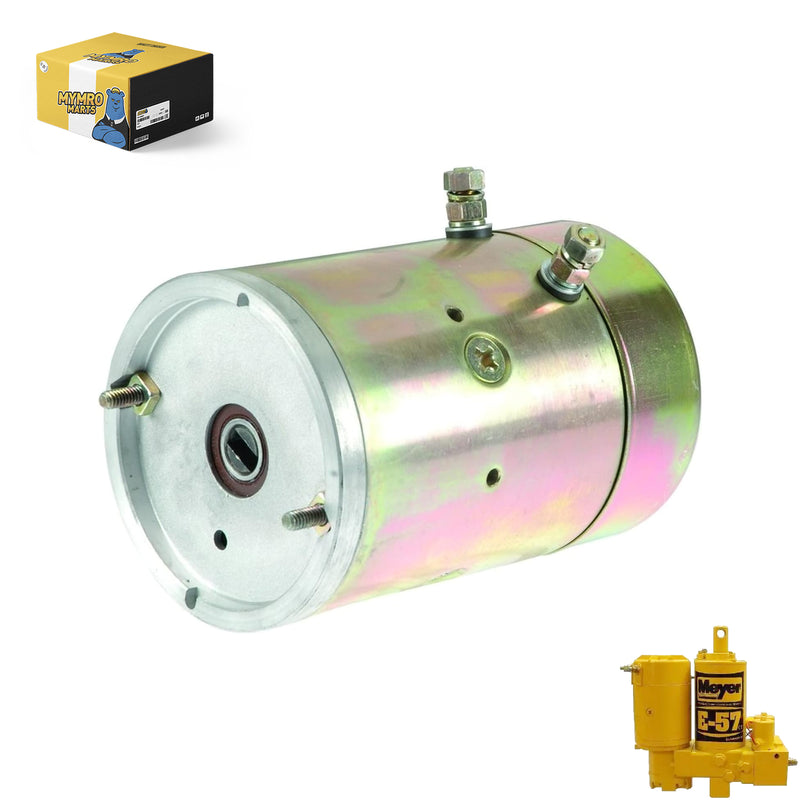 Load image into Gallery viewer, New 12 Volt Snow Plow Mower Replacement For Meyer E57 E57H E-57 E60H E60 E-60 Pumps CW Slotted Shaft Insulated Ground 4.5" Case Dual Ball Bearing 15829, 15841, 15869 1306007 AMJ4739 AMT0354 LMY0003 from MyMROmarts