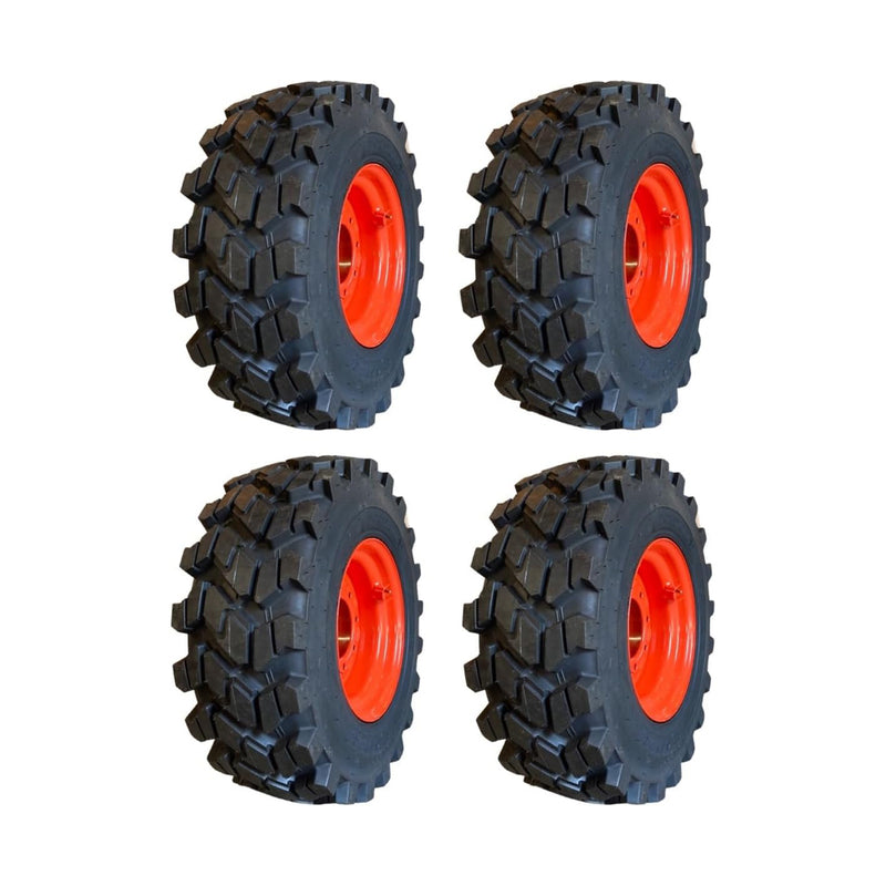 Afbeelding laden in Galerijviewer, Set of 4-Heavy Duty 10-16.5 Forerunner SKS-9 Skid Steer Tires on Wheels/Rims (8 lug) for Bobcat 742 743 751 753 763 773 7753 & more - 10X16.5-12 PLY - Good Snow Traction (SKS753 STYLE) - Tires from MyMROmarts