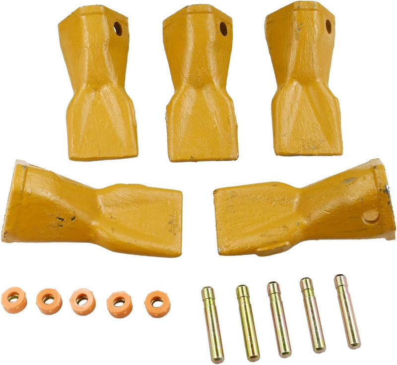 Load image into Gallery viewer, 5Pcs Bucket Teeth Penetration Tip 208-5235 201-1238 DRS230 for Caterpillar 416D 420D 424D 428D 430D 432D 438D 442D Backhoe Loaders