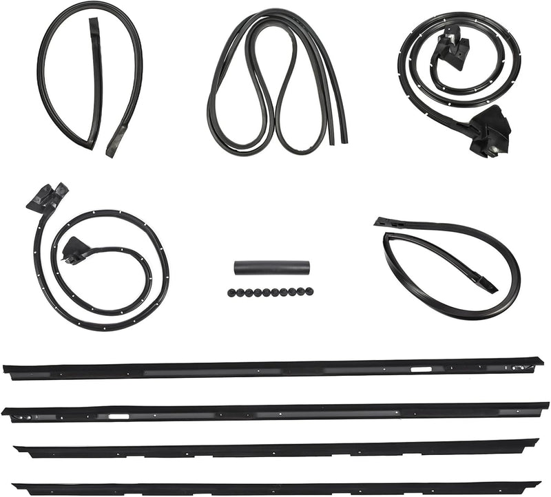 Load image into Gallery viewer, 9Pcs Rail Window Seal Weatherstripping Kit Replacement for Chevy Monte Carlo 1983-1988 128555 from MyMROmarts