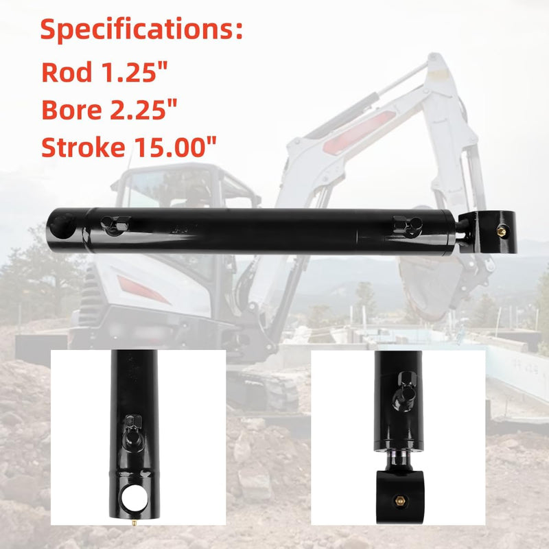 Load image into Gallery viewer, Thumb Clamp Cylinder 7199435 for Bobcat E32 E35 Mini Excavators Rod 1.25" Bore 2.25" Stroke 15.00"