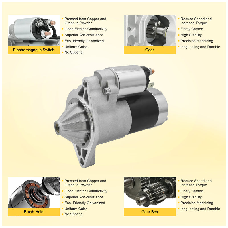 Cargue la imagen en el visor de la galería, New Starter Replacement For Jeep Cherokee Grand Cherokee TJ Wrangler 4.0 4.0L 99 00 01 02 1999 2000 2001 2002 336-1691A 56041012AB 56041012AC 56041012AD, SMT0077, 41048052, 41048052R - Electrical Parts > Starter Motor from MyMROmarts
