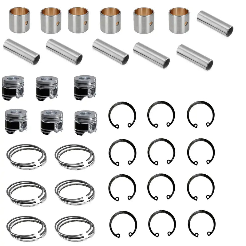 Lataa kuva gallerian katseluohjelmaan 6 Pcs Piston Kit 04258283 for Deutz Engine BF6M2012 BF6M2012C - Engine Parts > Crankshafts & Connecting Rod Components > Piston from MyMROmarts