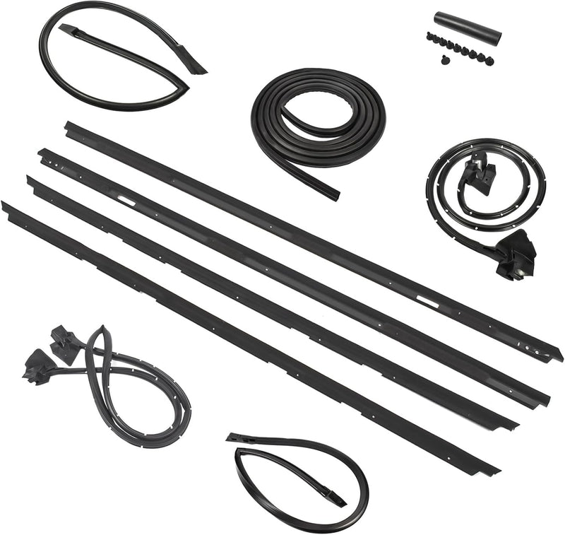 Load image into Gallery viewer, 9Pcs Rail Window Seal Weatherstripping Kit Replacement for Chevy Monte Carlo 1983-1988 128555 from MyMROmarts