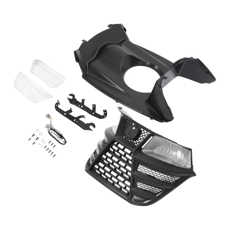 Afbeelding laden in Galerijviewer, Complete Hood Kit Hood Side Panel Upper Hood Front Grille w/Headlight AUC13489 AUC13490 M168883 M168888 For John Deere X300 X304 X310 X320 X350 X370 X384 X394 from MyMROmarts