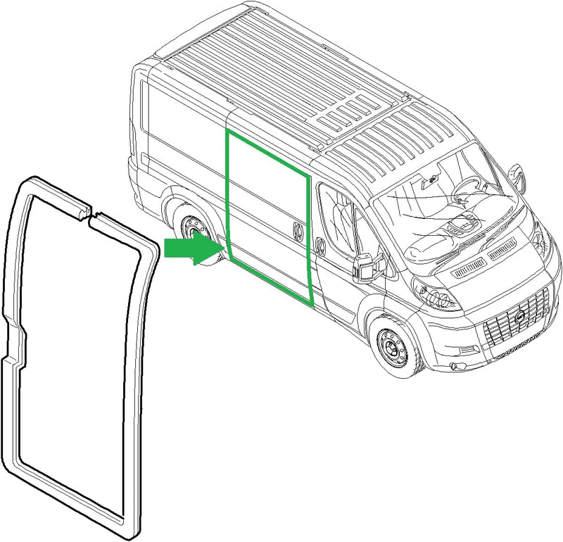 Load image into Gallery viewer, Side Sliding Cargo Door Seal Weatherstrip Compatible for 2014-2024 Ram 1500, 2500, 3500 Promaster Vans with Highroof or Lowroof from MyMROmarts