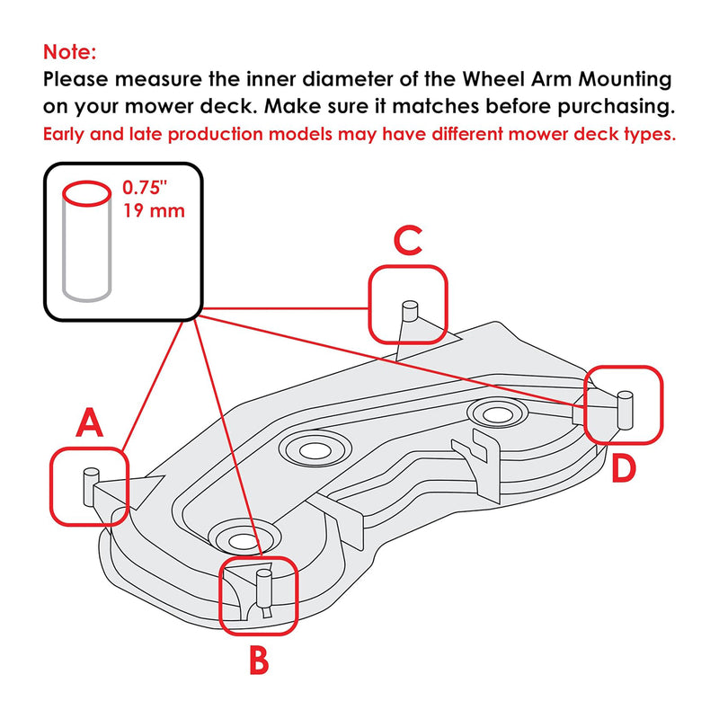 Load image into Gallery viewer, 48in Deck Gauge Wheel with Arm Front Right FS600V-BS21 AM136327 For John Deere X300 X304 X310 from MyMROmarts