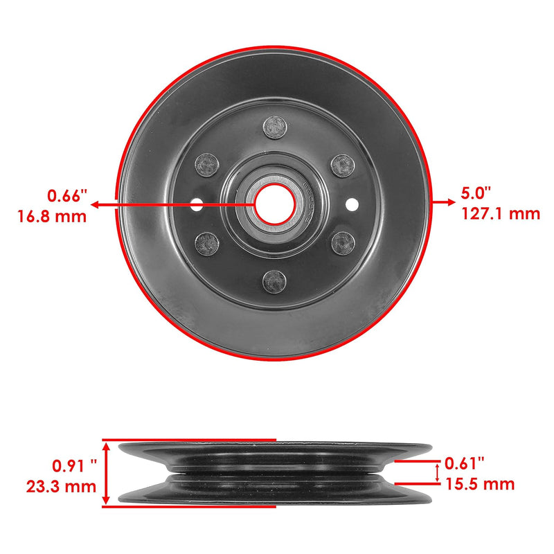 Load image into Gallery viewer, V-Idler Deck Pulley AM135957 For John Deere X300 X300R Series 42" from MyMROmarts
