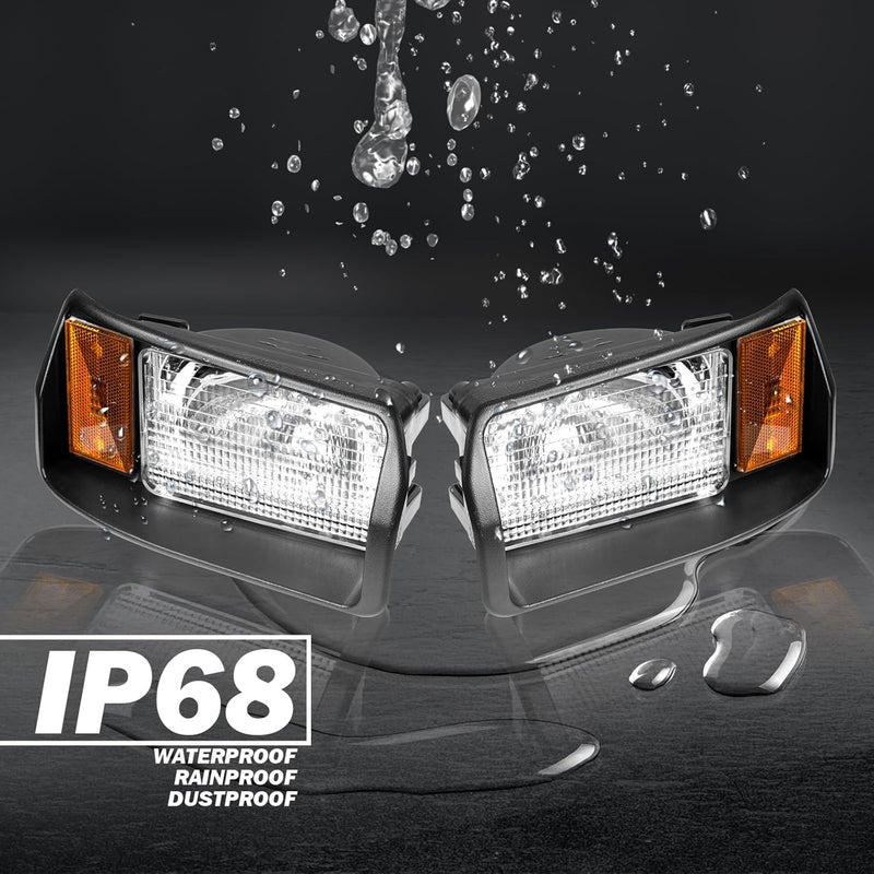 Load image into Gallery viewer, Halogen Headlights for 1993 Up Club Car Ds Passenger and Driver Side Factory Style OEM 101988002 101988001 Replace 12V Head Lights Kit Assembly from MyMROmarts